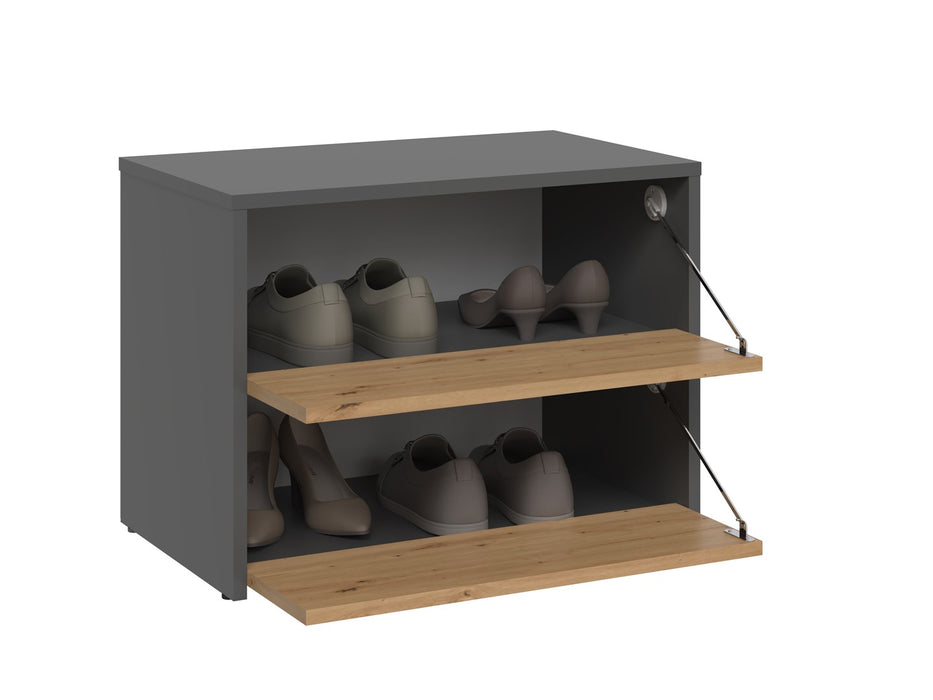 Topeshop MODO ANT/ART shoe organizer Closed Anthracite, Oak