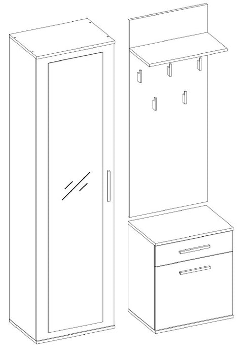 Topeshop GAR DUO BIEL entryway cabinet