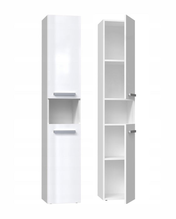 Bathroom cabinet NEL I 31x30x174 cm, white, glossy
