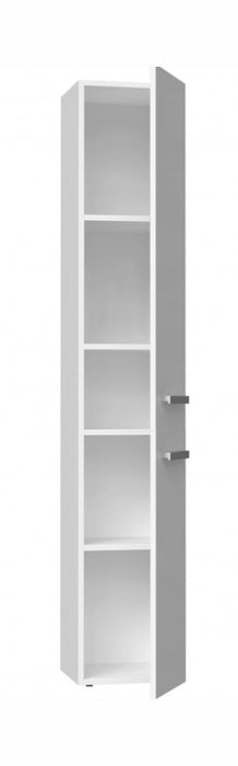 Bathroom cabinet NEL II 31x30x174 cm, white, glossy