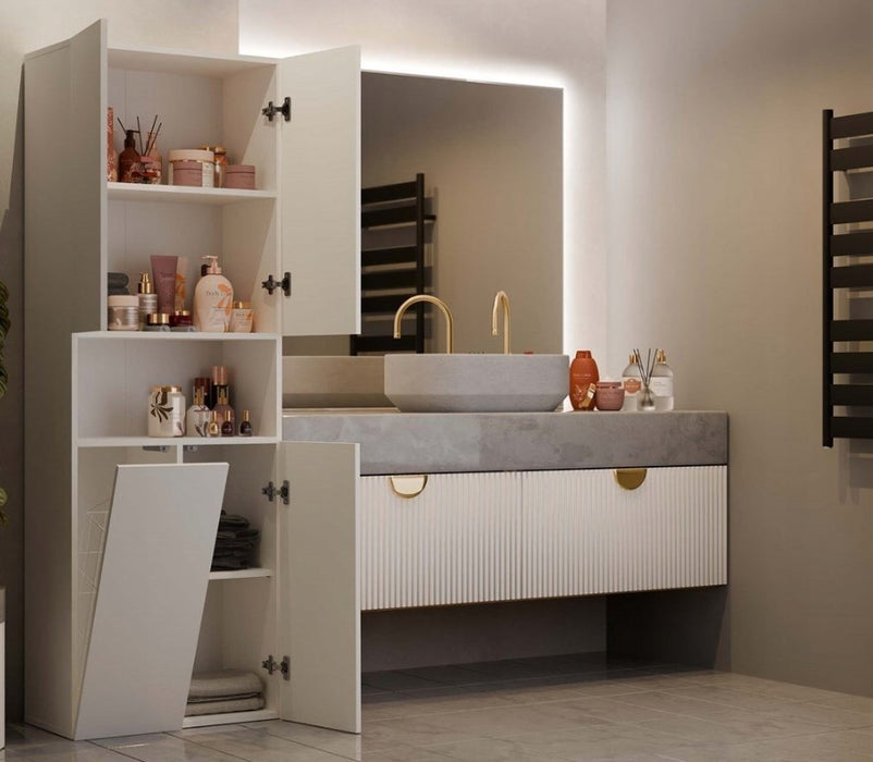 BATHROOM CABINET NEL DK 1K BASKET CASMERE COLOUR