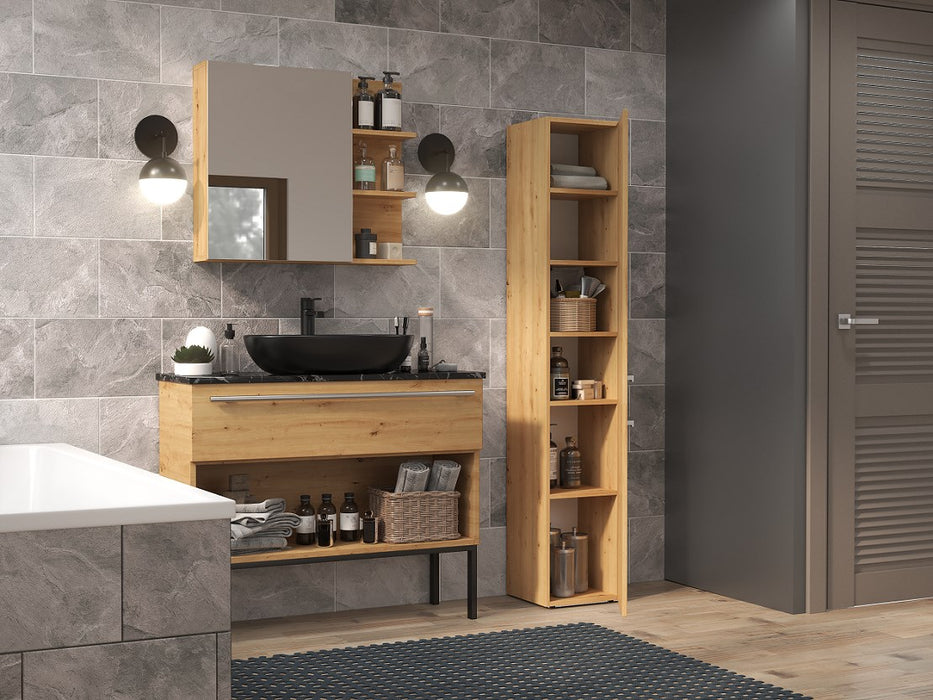 Topeshop NEL II ARTISAN bathroom storage cabinet Oak