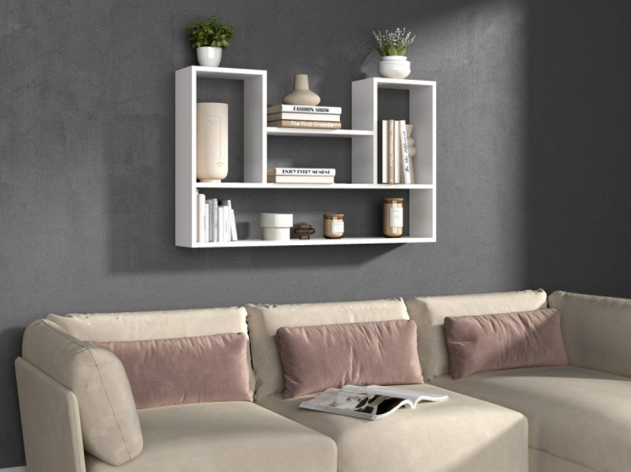 BILBAO 4P hanging rack 100x16x60 cm, white