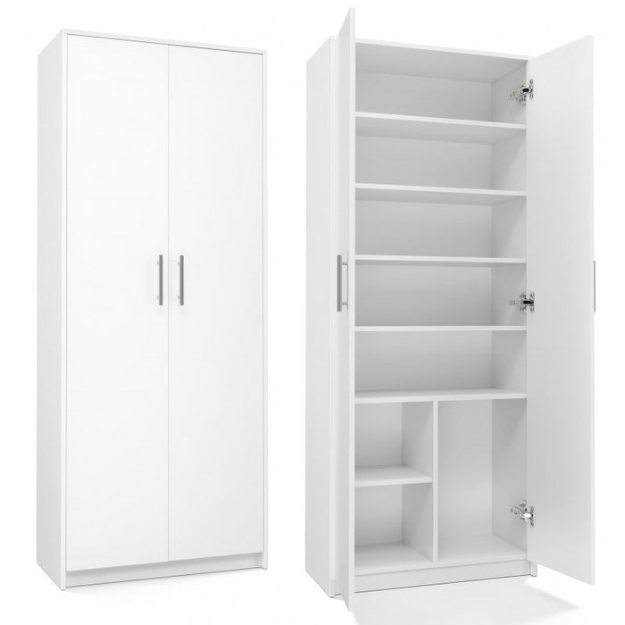 Filing cabinet OLIV 2D 74x35x180 cm, white