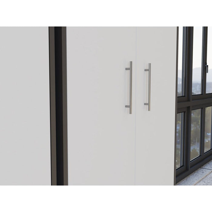 OLIV 2D CLOSED SHELVING UNIT, ANTHRACITE/WHITE SET