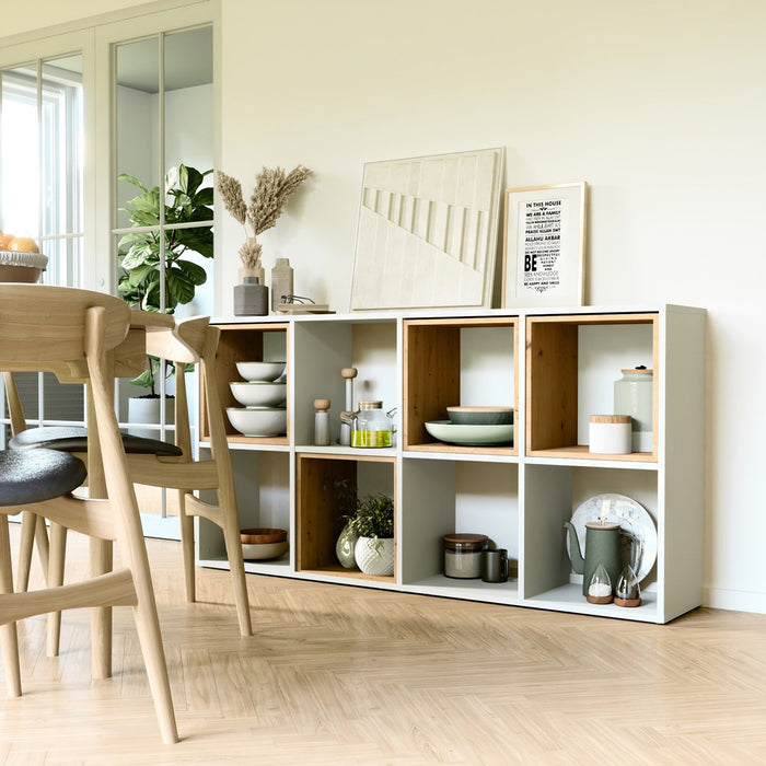 Topeshop MALAX 2X4 BIEL living room bookcase