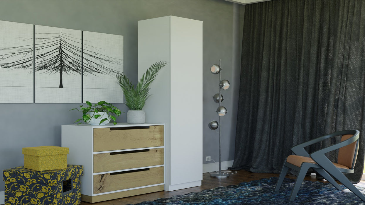 Topeshop SD-50 BIEL KPL bedroom wardrobe/closet 5 shelves 1 door(s) White