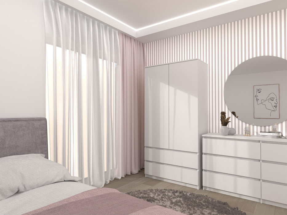 Topeshop SZAFA MALWA B bedroom wardrobe/closet 5 shelves 2 door(s) White