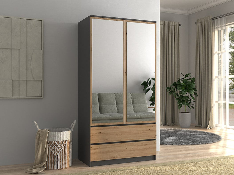 Topeshop SZAFA MALWA AN/AR L bedroom wardrobe/closet 5 shelves 2 door(s)