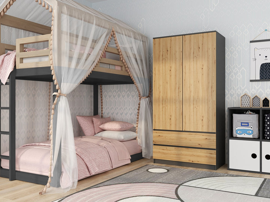 Topeshop SZAFA MALWA AN/AR K bedroom wardrobe/closet 5 shelves 2 door(s)