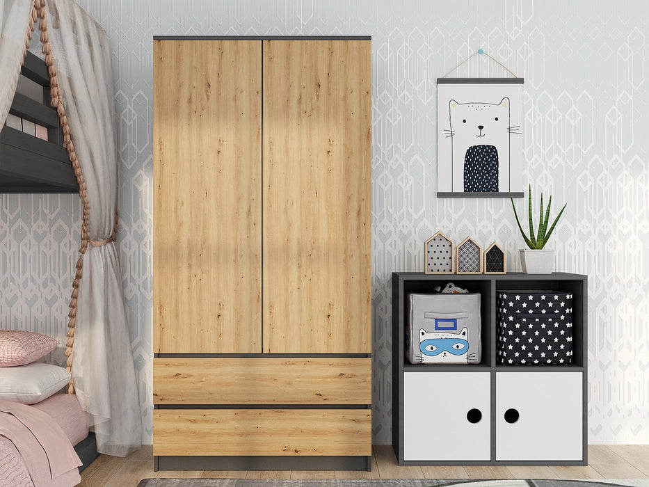 Topeshop SZAFA MALWA AN/AR K bedroom wardrobe/closet 5 shelves 2 door(s)