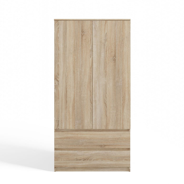 Topeshop SZAFA MALWA SON bedroom wardrobe/closet 5 shelves 2 door(s) Oak