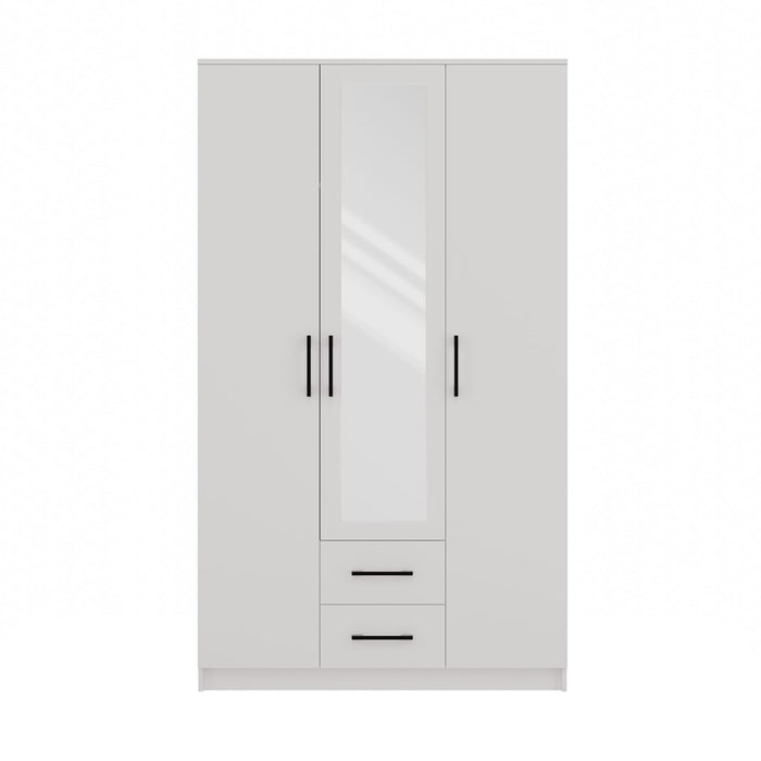 Topeshop ROMANA 120 BIEL bedroom wardrobe/closet 6 shelves 3 door(s) White