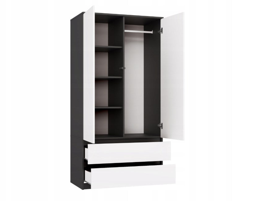 MALWA SS-90 wardrobe, anthracite/white
