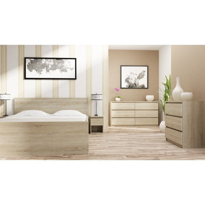 Topeshop M2 SONOMA nightstand/bedside table 2 drawer(s) Oak