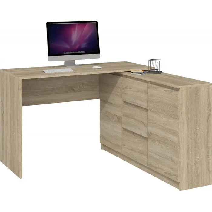 Topeshop BIURKO PLUS SONOMA computer desk Oak colour - Modern desksBIR-NOW<<<DesksBIR<<<ActionPL