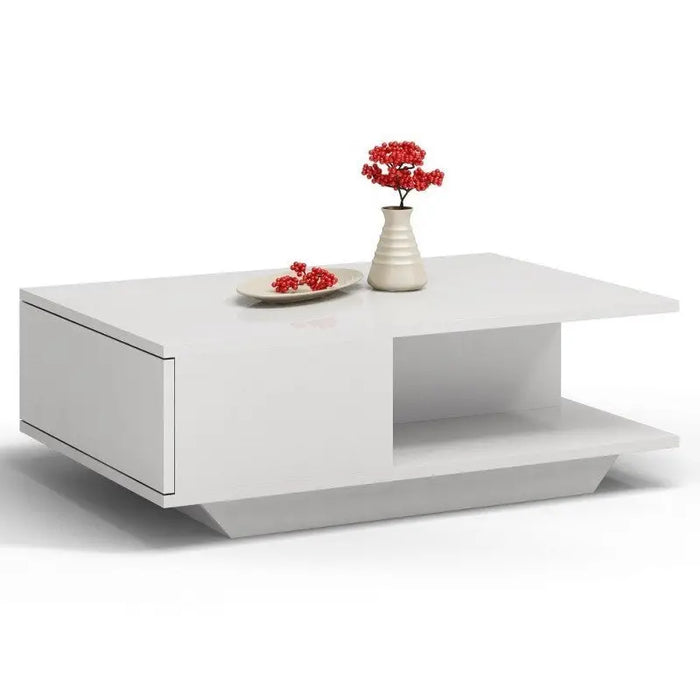 Topeshop DENVER BIEL P coffee/side/end table Coffee table Free-form shape 1 leg(s) - Wooden benches
