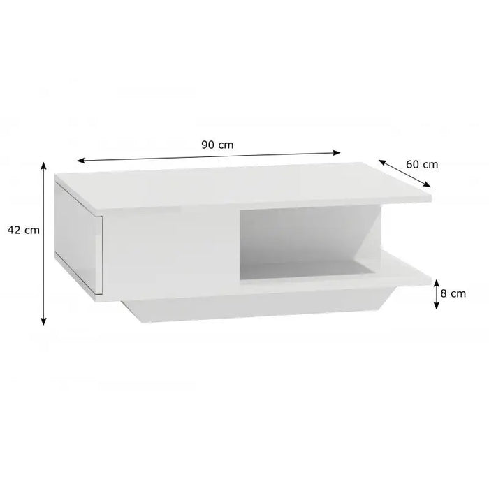Topeshop DENVER BIEL P coffee/side/end table Coffee table Free-form shape 1 leg(s) - Wooden benches