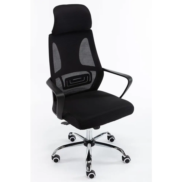 Topeshop FOTEL NIGEL CZERŃ office/computer chair Padded seat Mesh backrest - Office