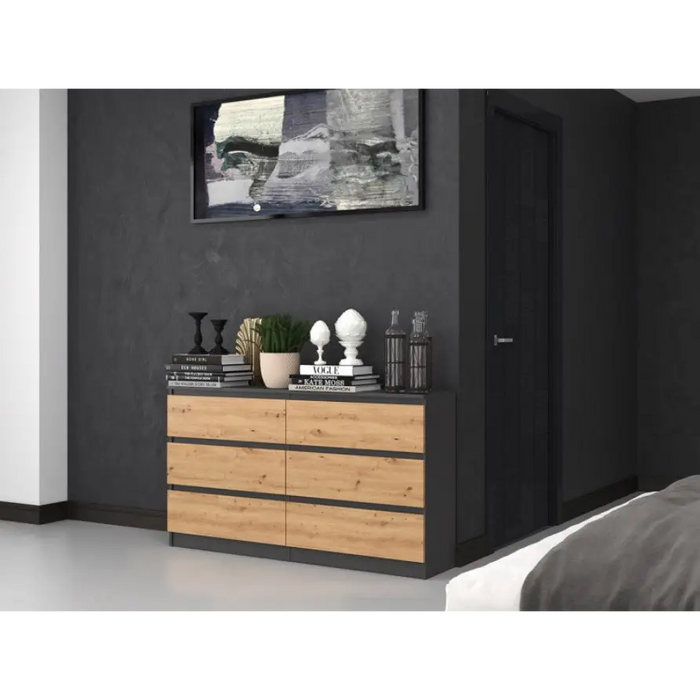 Topeshop M6 140 ANT/ART KPL chest of drawers - Chests of drawers made of furniture boardKOY-ZPM<<<ChestsKOY<<<ActionPL