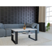 Topeshop MODERN 1P WHITE BLACK coffee/side/end table Coffee table Rectangular shape 2 leg(s) - Wooden benches