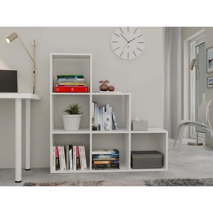 Topeshop STEP BIEL 3X3 living room bookcase - Wooden shelvesRGA-DRE<<<ShelvesRGA<<<ActionPL