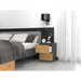 Topeshop W2 ANTRACYT/ARTISAN nightstand/bedside table 2 drawer(s) Anthracite Oak - Bedside tables made of furniture
