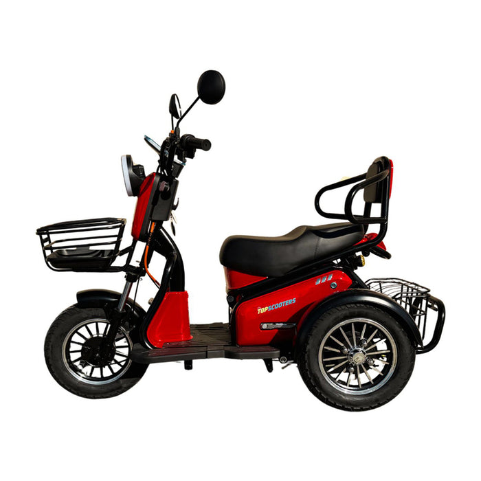 ELECTRIC TRICYCLE TOPSCOOTERS PUDDING RED