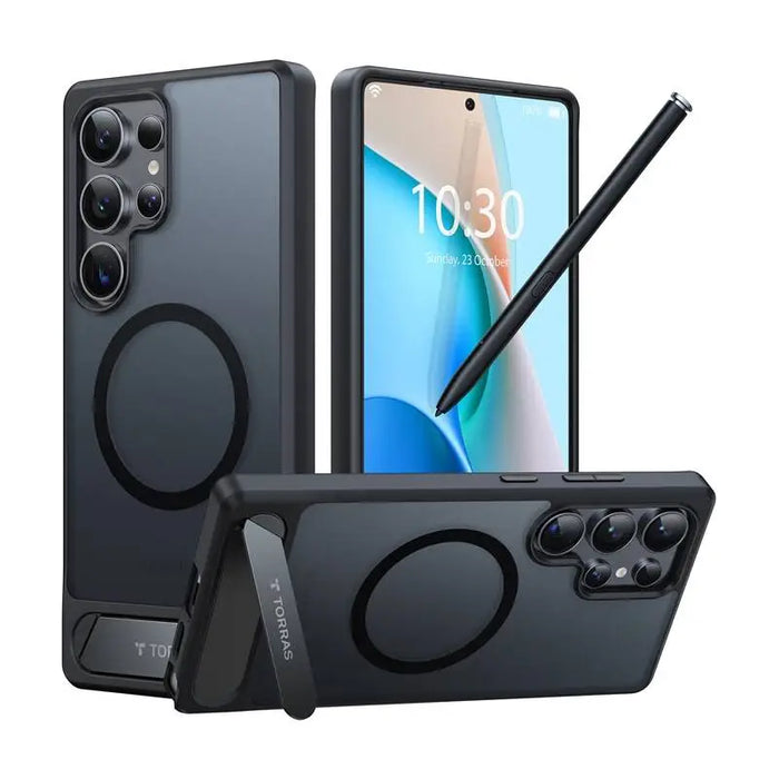 Torras Phone Case Pstand Series for Samsung S25 Ultra (black) - Protective cases for smartphones<<<Cases<<<GSM