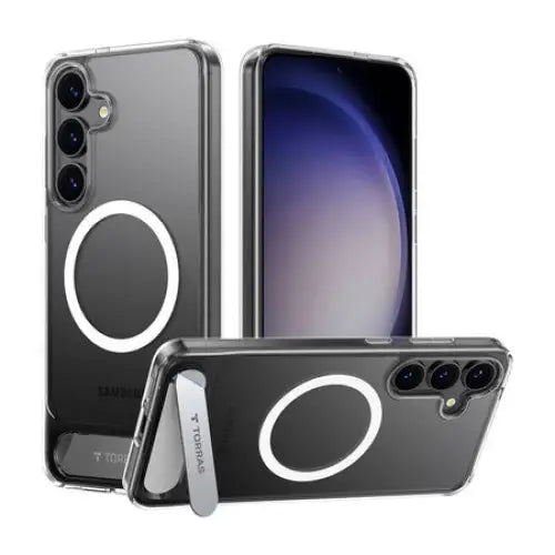 Torras Pstand Series phone case for Samsung S25+ (transparent) - Protective cases for smartphones<<<Cases<<<GSM