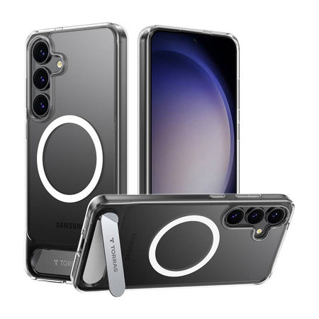 Torras Pstand Series phone case for Samsung S25+ (transparent) - Protective cases for smartphones<<<Cases<<<GSM