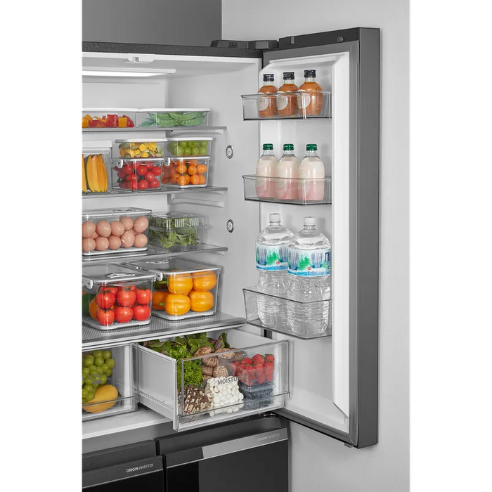 Side-by-Side Refrigerator Toshiba GR-RF677WI-PGJ(22) , 515 l, E , No Frost , Black