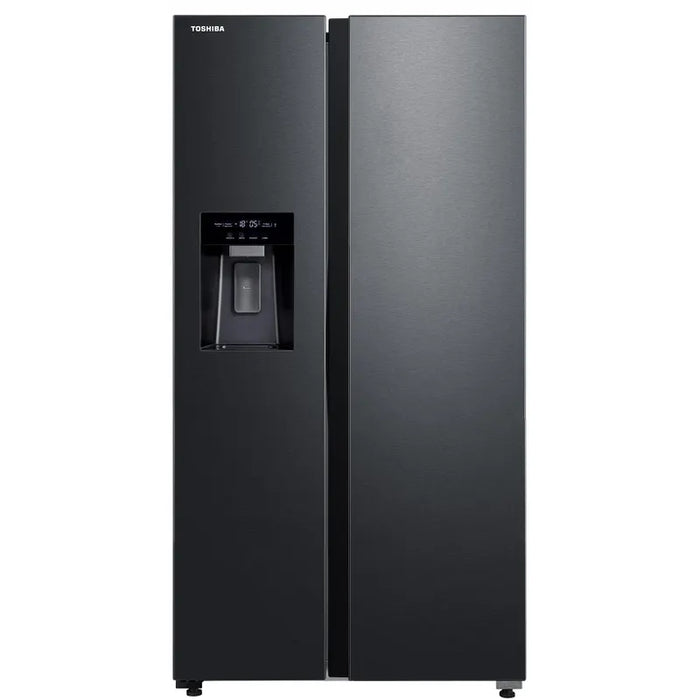 Toshiba GR-RS755WI-PMJ(05) Side-by-Side Refrigerator, 568 l, E, No Frost, Black stainless steel