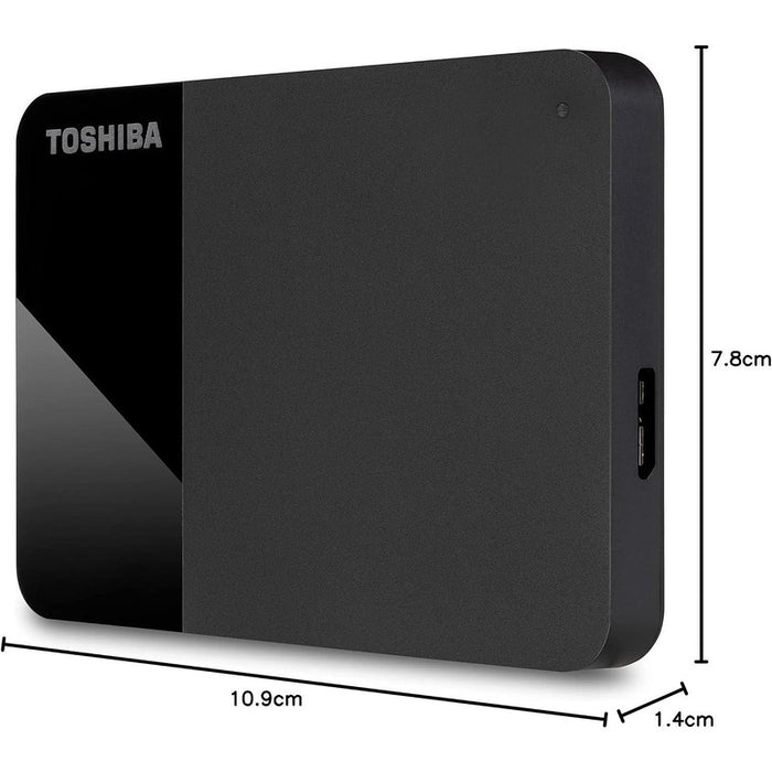 External Hard Drive Toshiba CANVIO READY Black 2 TB USB 3.2 Gen 1
