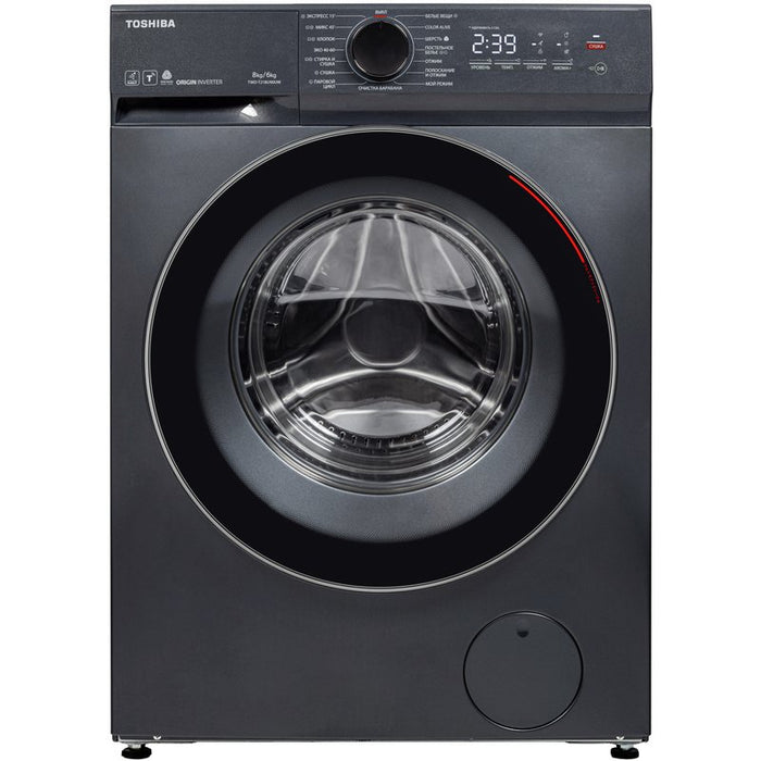 Washer dryer Toshiba TWD-T21BU90UWBK(MG) , 1400 rpm, 6 kg, 8.00 kg, E , Inox