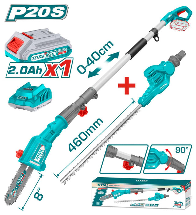 BATTERY SAW + HEDGE CUTTER TOTAL 20V