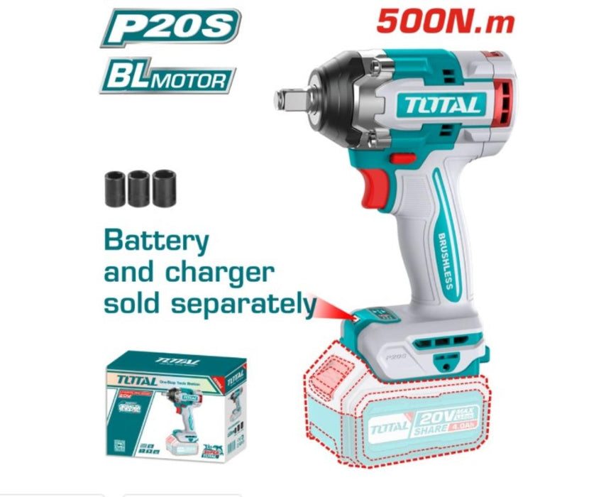 BATTERY IMPACT WRENCH 500NM TOTAL