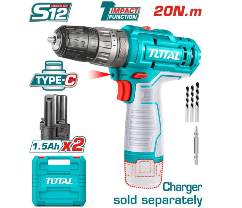 TOTAL 12V CORDLESS SCREWDRIVER