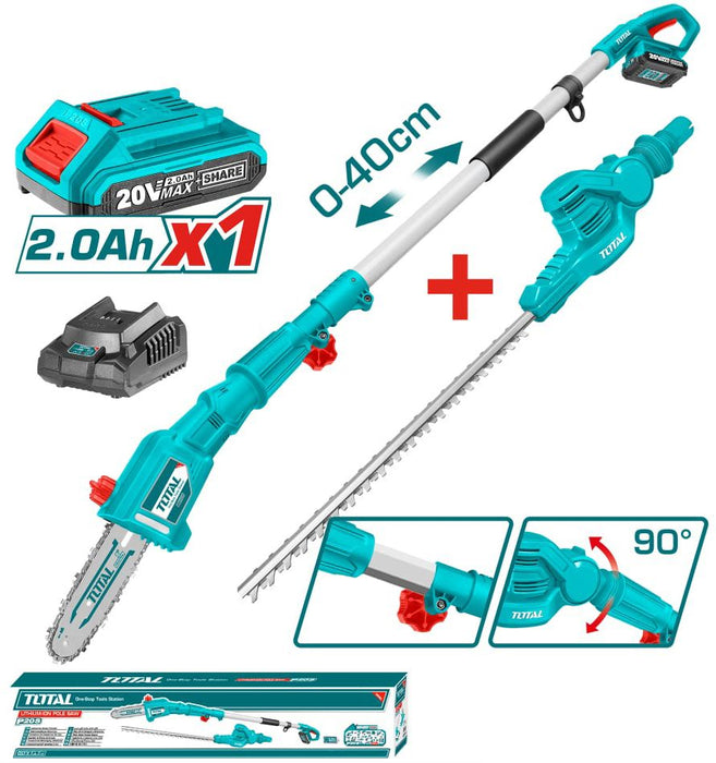 BATTERY SAW + HEDGE CUTTER TOTAL 20V