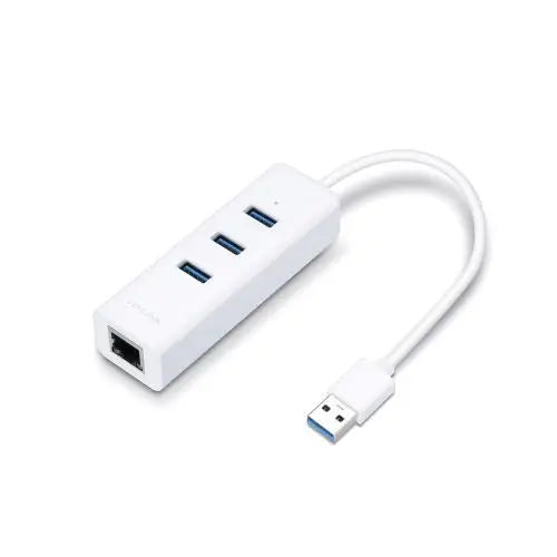 TP-Link Network Adapter Cable UE330 USB to 3 x USB 3.0 and Ethernet RJ45 1000Mb/s White EU