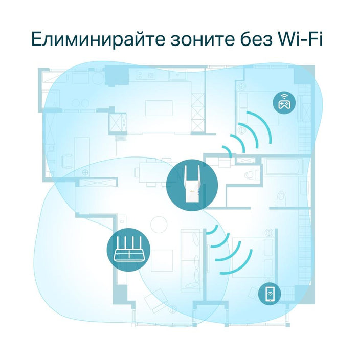 TP-LINK RE605X AX1800 Wireless Extender - WiFi 6 - Access Point<<<Мрежово