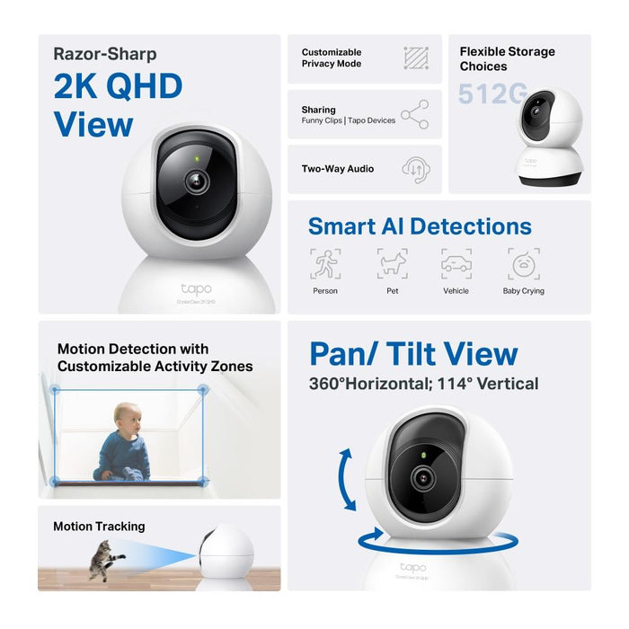 Home security WiFi camera TP-Link Tapo C220, Pan/Tilt