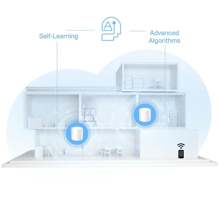 Mesh system TP-LINK DECO X10 (3-pack), AX1500, 2xGbE, MU-MIMO, WiFi