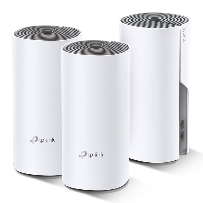 TP-Link Wi-Fi Router Deco E4 AC1200 (3pcs), Mesh System, 1200Mbps, LAN/WAN, 802.11ac, White EU