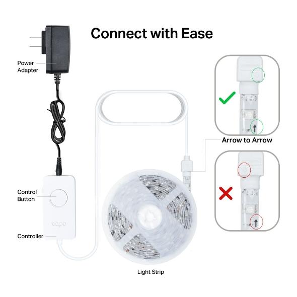 TP LINK TAPO-L920-5 LED strip, WiFi, 5m., 13.5W, RGB
