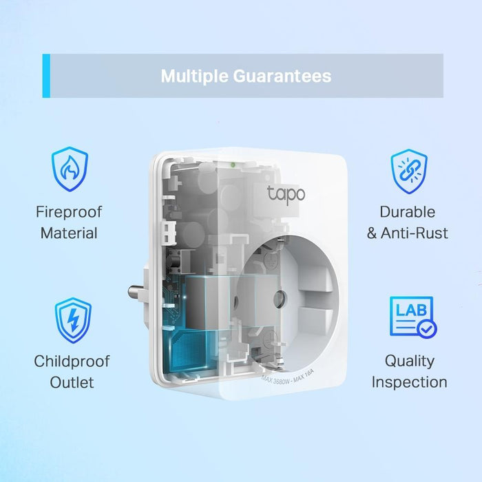 TP LINK TAPO P110 Smart socket 3680 W, 2.4Ghz, timer