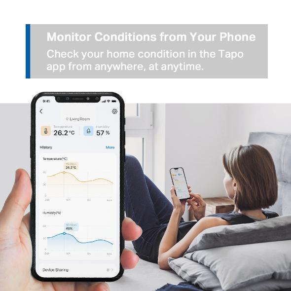 Temperature and humidity sensor TP-Link Tapo T310, WiFi