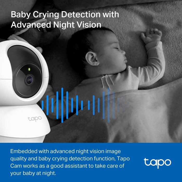 Home Security WiFi Camera TP-Link Tapo C200P2, Pan/Tilt - 2 Pieces