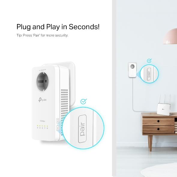 PowerLine adapter TP-Link TL-WPA8631P WiFi, 1 pc