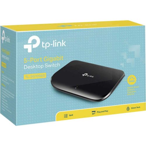 TP-Link Desktop Switch TL-SG1005D, 5x1000Mbps RJ45 Ports, Black EU